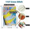 Red Ladybug DIY Stamped Cross Stitch Kits for Beginners Easy with Hoop 11CT Needlepoint Embroidery Counted Cross Stitch Kits Art Craft Wall Decoration 35x35cm(4) view 2