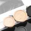 Tofficu 10pcs Round Wooden Pendant Wooden Serving Trays Wooden Tray Round Wooden Round Tray Round Wooden Trays Necklace Locket Jewlery Tray Bezel Pendant Trays Blanks Wooden Frame Jewelry, 3x3cm view 3