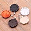 Tofficu 10pcs Round Wooden Pendant Wooden Serving Trays Wooden Tray Round Wooden Round Tray Round Wooden Trays Necklace Locket Jewlery Tray Bezel Pendant Trays Blanks Wooden Frame Jewelry, 3x3cm view 4