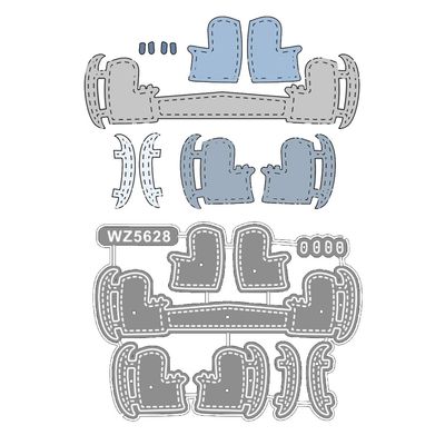 Cutting Dies and Stamps, Winter Snowflake Coffee Mug Gnome Booth Accessories Die Cuts for DIY Christmas Embossing Making Scrapbooking Greeting Card (Z5628-Dies)