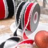 10Yard 25mm Christmas Ribbon,Polyester Trim Wrapping Ribbon Craft Fabric Ribbon for Gift Wrapping, Xmas Bow Making, Wedding Decor, Home Decorating, DIY Crafts Floral Arrangement Decor view 3