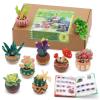 Yizzvb Needle Felting Kit, 9 Pcs Succulent Needle Felt Beginner Kits, Wool Felting Kit Including Wool Roving, Felting Pad, Felting Needles and Instructions for DIY Craft Home Decoration view 1