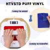 HTVSTD Dark Blue 3D Puff Vinyl Heat Transfer -12"* x 10" 6pcs 3D Puffy HTV Iron On Vinyl HTV Puffy Heat Transfer Vinyl for T-Shirts Puff view 3
