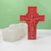 KODASW Silicone Crafts Mold Reusable Casting Epoxy Mold 3D Cross Candle Making Geometric Silicone DIY 3D Handicrafts Resin Mold Silicone view 2
