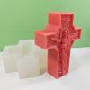 KODASW Silicone Crafts Mold Reusable Casting Epoxy Mold 3D Cross Candle Making Geometric Silicone DIY 3D Handicrafts Resin Mold Silicone view 4