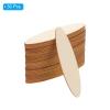 PATIKIL 80x20x1.7mm Wood Pieces, 30 Pack Unfinished Oval Wood Shapes Blank Wooden Cutouts Ornaments Natural for Christmas Party Craft Projects view 3