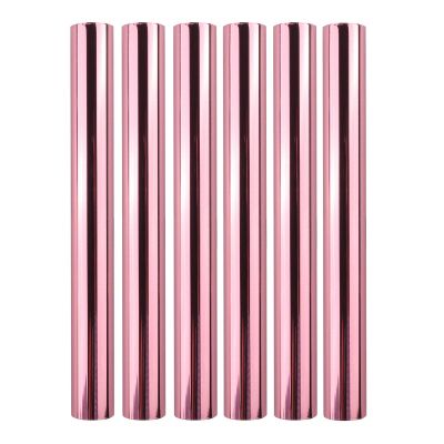 Briartw Toner Reactive Foil by Laser Printer and Laminator,6 Roll 16.4ft X 7.6inch Pink Transfer Foil Paper Bundle for DIY Craft Embossing Scrapbooking Cards Making