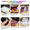 Briartw Toner Reactive Foil by Laser Printer and Laminator,6 Roll 16.4ft X 7.6inch Pink Transfer Foil Paper Bundle for DIY Craft Embossing Scrapbooking Cards Making view 4