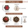 AHANDMAKER 40 Sets 8 Style Coin Screw Rivets Decorative Buckle Sunflower Shape Castings Screw Back Button for Leather Screw Back Manual DIY Decoration view 2