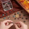 AHANDMAKER 40 Sets 8 Style Coin Screw Rivets Decorative Buckle Sunflower Shape Castings Screw Back Button for Leather Screw Back Manual DIY Decoration view 3