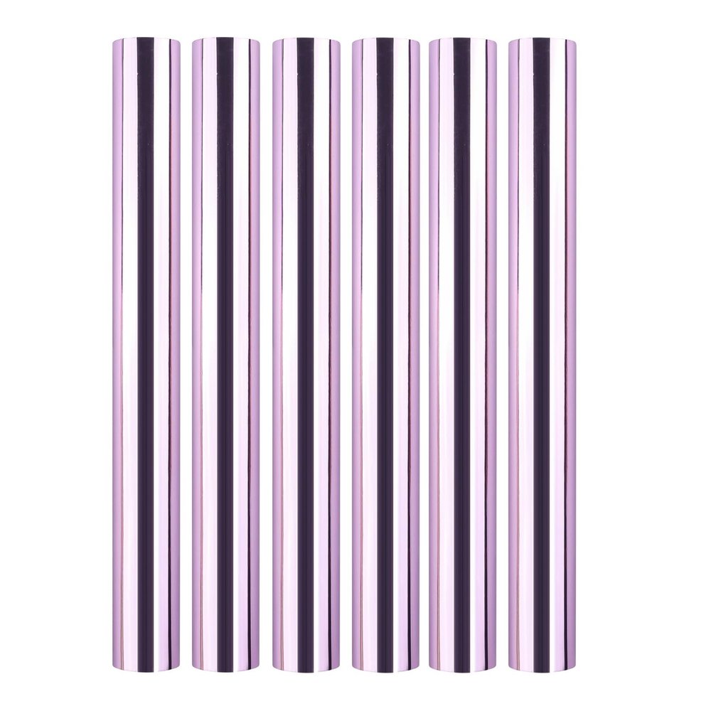 Briartw Toner Reactive Foil by Laser Printer and Laminator,6 Roll 16.4ft X 7.6inch Light Purple Transfer Foil Paper Bundle for DIY Craft Embossing Scrapbooking Cards Making