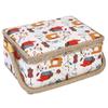 SaditY Wooden Large Sewing Baskets,3Colors Craft Sewing Tool Needle Thread Basket Fabric Household Storage Box Sewing Kit Accessories| (Orange Needle Thread), style view 3