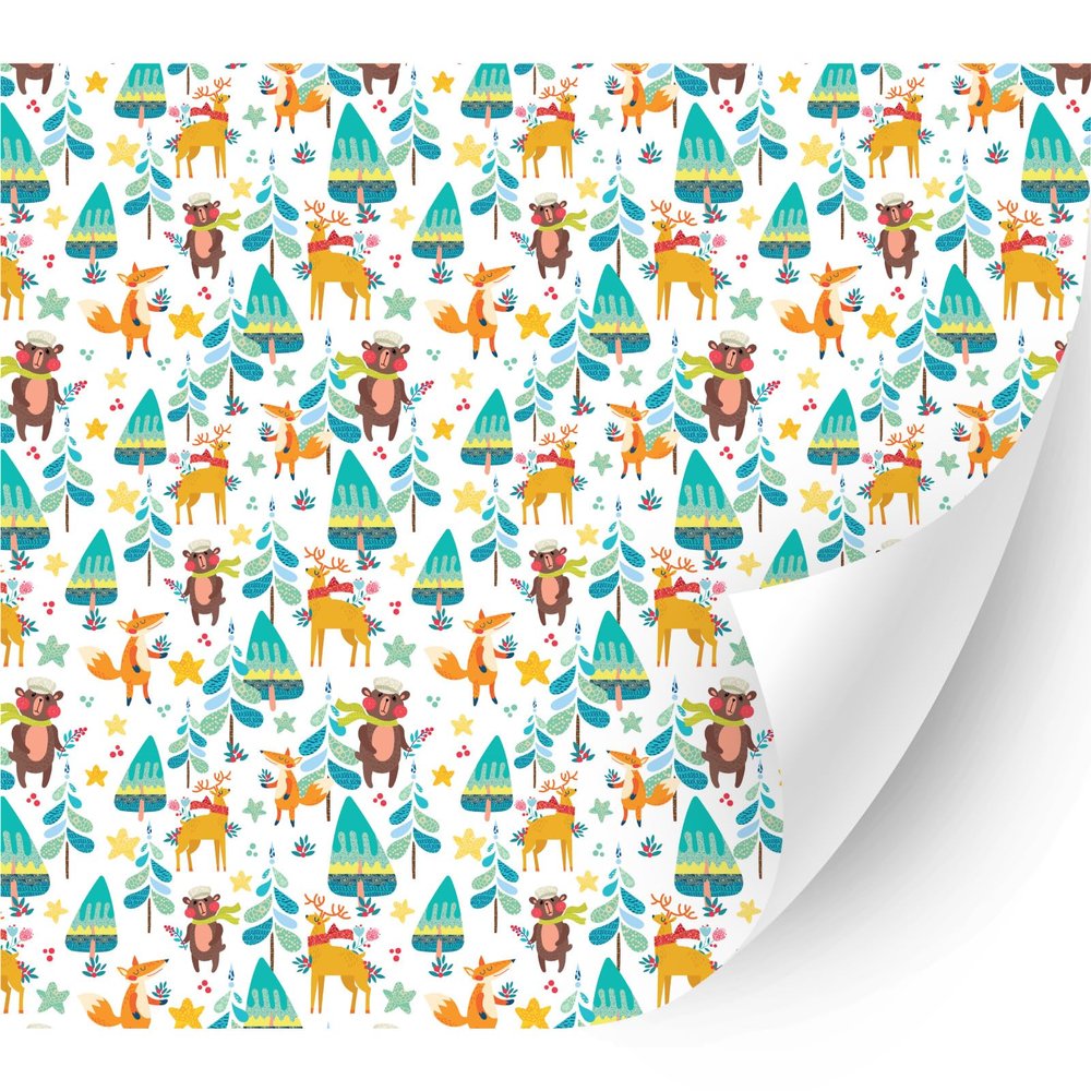 HTV4U Puff Christmas Patterned Heat Transfer Vinyl (Christmas Animals, 20" x 1 Yard) - 3D Patterned Printed, DIY Craft, Iron on Vinyl for Shirts, 3D Puffy Heat Press