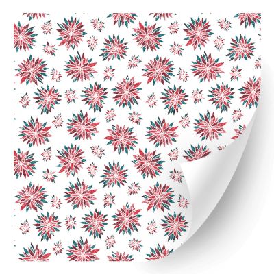 HTV4U Puff Christmas Patterned Heat Transfer Vinyl (Flower Snowflake, 20" x 5 Yards) - 3D Patterned Printed, DIY Craft, Iron on Vinyl for Shirts, 3D Puffy Heat
