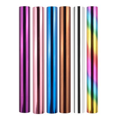 Briartw Toner Reactive Foil by Laser Printer and Laminator,6 Roll 16.4ft X 7.6inch Transfer Foil Paper for DIY Craft Embossing Scrapbooking Cards Making,Silver,Pink,Blue,Oblique Colorful,Purple,Brown