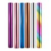 Briartw Toner Reactive Foil by Laser Printer and Laminator,6 Roll 16.4ft X 7.6inch Transfer Foil Paper for DIY Craft Embossing Scrapbooking Cards Making,Silver,Pink,Blue,Oblique Colorful,Purple,Brown view 1