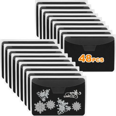 UNIMEIX 48 Pcs Magnetic Sheets for Die Storage Stamp and Die Storage Pockets Die Cut Storage for Card Making (24 Pcs Sheets+ 24 Pcs Bags, 0.8 mm Thickness