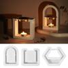 Yalulu Essential Oil Burner Silicone Resin Mold, Tealight Candle Holder Resin Mold, Aroma Diffuser Silicone Mold, Resin Epoxy Molds for DIY Home Dcor (Hexagon) view 3