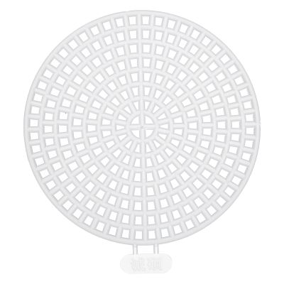 MECCANIXITY 5pcs 2.4" Plastic Mesh Canvas Sheet 16 Count Round Needlepoint Blank Canvas for Embroidery Knit Crochet Acrylic Yarn Crafting, White