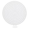 MECCANIXITY 5pcs 2.4" Plastic Mesh Canvas Sheet 16 Count Round Needlepoint Blank Canvas for Embroidery Knit Crochet Acrylic Yarn Crafting, White view 1