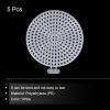 MECCANIXITY 5pcs 2.4" Plastic Mesh Canvas Sheet 16 Count Round Needlepoint Blank Canvas for Embroidery Knit Crochet Acrylic Yarn Crafting, White view 3