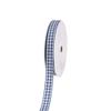 VATIN Navy and White Gingham Ribbon, Each Roll Measuring 3/8 Inch Wide by 10 Yards Long, Featuring Polyester Woven Edges, Perfect for Gift Wrapping and Festive Party Decorations view 1