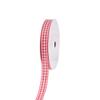 VATIN Red and White Gingham Ribbon, Each Roll Measuring 3/8 Inch Wide by 10 Yards Long, Featuring Polyester Woven Edges, Perfect for Gift Wrapping and Festive Party Decorations view 1