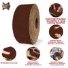 ELW 5-6 oz (2-2.4mm) Nappa Oil Tanned & Waxy Finish Leather Belt Grade Straps | Size: 1"x72" (2.5x183cm) | Honey Color | Full Grain Craftsman A/B Grade Natural Cowhide, DIY, Crafting, Strips view 3
