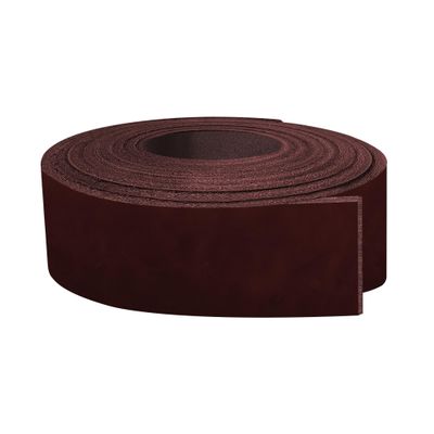 ELW 5-6 oz (2-2.4mm) Nappa Oil tanned & Waxy Finish Leather Belt Grade Straps | Size: 1.5"x72" (3.8x183cm) | Red Brown Color | Full Grain Craftsman A/B Grade Natural Cowhide, DIY, Crafting, Strips