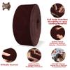 ELW 5-6 oz (2-2.4mm) Nappa Oil tanned & Waxy Finish Leather Belt Grade Straps | Size: 1.5"x72" (3.8x183cm) | Red Brown Color | Full Grain Craftsman A/B Grade Natural Cowhide, DIY, Crafting, Strips view 3