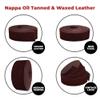 ELW 5-6 oz (2-2.4mm) Nappa Oil tanned & Waxy Finish Leather Belt Grade Straps | Size: 1.5"x72" (3.8x183cm) | Red Brown Color | Full Grain Craftsman A/B Grade Natural Cowhide, DIY, Crafting, Strips view 4