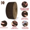 ELW 5-6 oz (2-2.4mm) Nappa Oil tanned & Waxy Finish Leather Belt Grade Straps | Size: 1.75"x60" (4.5x152cm) | Lead Color | Full Grain Craftsman A/B Grade Natural Cowhide, DIY, Crafting, Strips view 3