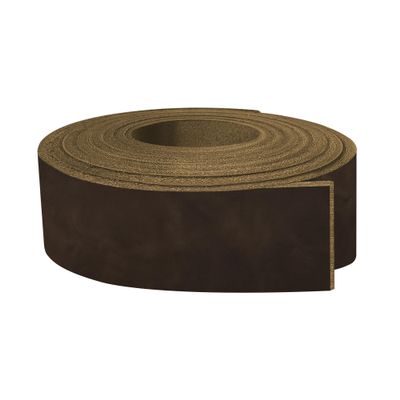 ELW 5-6 oz (2-2.4mm) Nappa Oil tanned & Waxy Finish Leather Belt Grade Straps | Size: 2.75"x72" (7x183cm) | Lead Color | Full Grain Craftsman A/B Grade Natural Cowhide, DIY, Crafting, Strips