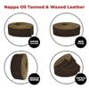 ELW 5-6 oz (2-2.4mm) Nappa Oil tanned & Waxy Finish Leather Belt Grade Straps | Size: 2.75"x72" (7x183cm) | Lead Color | Full Grain Craftsman A/B Grade Natural Cowhide, DIY, Crafting, Strips view 4