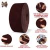 ELW 5-6 oz (2-2.4mm) Nappa Oil tanned & Waxy Finish Leather Belt Grade Straps | Size: 0.5"x84" (1.3x213cm) | Red Brown Color | Full Grain Craftsman A/B Grade Natural Cowhide, DIY, Crafting, Strips view 3