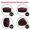 ELW 5-6 oz (2-2.4mm) Nappa Oil tanned & Waxy Finish Leather Belt Grade Straps | Size: 0.5"x84" (1.3x213cm) | Red Brown Color | Full Grain Craftsman A/B Grade Natural Cowhide, DIY, Crafting, Strips view 4