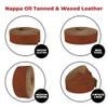 ELW 5-6 oz (2-2.4mm) Nappa Oil Tanned & Waxy Finish Leather Belt Grade Straps | Size: 3.5"x60" (8.9x152cm) | Canyon Color | Full Grain Craftsman A/B Grade Natural Cowhide, DIY, Crafting, Strips view 4