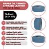 ELW 5-6 oz (2-2.4mm) Nappa Oil Tanned & Waxy Finish Leather Belt Grade Straps | Size: 0.75"x50" (1.9x127cm) | Blue Color | Full Grain Craftsman A/B Grade Natural Cowhide, DIY, Crafting, Strips view 2