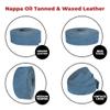 ELW 5-6 oz (2-2.4mm) Nappa Oil Tanned & Waxy Finish Leather Belt Grade Straps | Size: 0.75"x50" (1.9x127cm) | Blue Color | Full Grain Craftsman A/B Grade Natural Cowhide, DIY, Crafting, Strips view 4