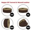 ELW 5-6 oz (2-2.4mm) Nappa Oil Tanned & Waxy Finish Leather Belt Grade Straps | Size: 3.5"x84" (8.9x213cm) | Dark Brown Color | Full Grain Craftsman A/B Grade Natural Cowhide, DIY, Crafting, Strips view 4