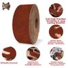 ELW 5-6 oz (2-2.4mm) Nappa Oil Tanned & Waxy Finish Leather Belt Grade Straps | Size: 2.5"x60" (6.4x152cm) | Besani Color | Full Grain Craftsman A/B Grade Natural Cowhide, DIY, Crafting, Strips view 3