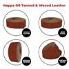 ELW 5-6 oz (2-2.4mm) Nappa Oil Tanned & Waxy Finish Leather Belt Grade Straps | Size: 2.5"x60" (6.4x152cm) | Besani Color | Full Grain Craftsman A/B Grade Natural Cowhide, DIY, Crafting, Strips view 4