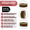 ELW 5-6 oz (2-2.4mm) Nappa Oil tanned & Waxy Finish Leather Belt Grade Straps | Size: 3"x84" (7.6x213cm) | Chestnut Color | Full Grain Craftsman A/B Grade Natural Cowhide, DIY, Crafting, Strips view 2