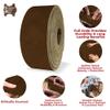ELW 5-6 oz (2-2.4mm) Nappa Oil tanned & Waxy Finish Leather Belt Grade Straps | Size: 3"x84" (7.6x213cm) | Chestnut Color | Full Grain Craftsman A/B Grade Natural Cowhide, DIY, Crafting, Strips view 3