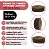 ELW 5-6 oz (2-2.4mm) Nappa Oil Tanned & Waxy Finish Leather Belt Grade Straps | Size: 6"x50" (15.24x127cm) | Lead Color | Full Grain Craftsman A/B Grade Natural Cowhide, DIY, Crafting, Strips view 2