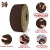 ELW 5-6 oz (2-2.4mm) Nappa Oil Tanned & Waxy Finish Leather Belt Grade Straps | Size: 2.5"x84" (6.4x213cm) | Dark Brown Color | Full Grain Craftsman A/B Grade Natural Cowhide, DIY, Crafting, Strips view 3