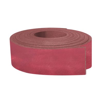 ELW 5-6 oz (2-2.4mm) Nappa Oil Tanned & Waxy Finish Leather Belt Grade Straps | Size: 2"x50" (5.1x127cm) | Red Color | Full Grain Craftsman A/B Grade Natural Cowhide, DIY, Crafting, Strips