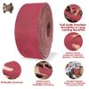 ELW 5-6 oz (2-2.4mm) Nappa Oil Tanned & Waxy Finish Leather Belt Grade Straps | Size: 2"x50" (5.1x127cm) | Red Color | Full Grain Craftsman A/B Grade Natural Cowhide, DIY, Crafting, Strips view 3
