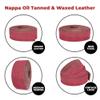 ELW 5-6 oz (2-2.4mm) Nappa Oil Tanned & Waxy Finish Leather Belt Grade Straps | Size: 2"x50" (5.1x127cm) | Red Color | Full Grain Craftsman A/B Grade Natural Cowhide, DIY, Crafting, Strips view 4
