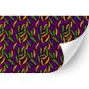 HTV4U Puff Mardi Gras Heat Transfer Vinyl (Mardi Gras Feather, 20" x 3 Yards) - 3D Patterned Printed, Puffy Heat Press Transfer Paper Film, DIY Craft view 1